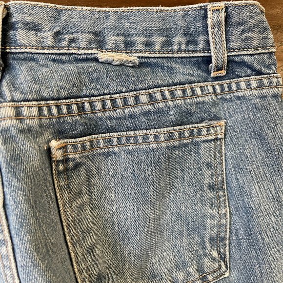 VTG Y2K Marc Jacobs Distressed Tattoo Spider Web Printed Blue Denim Jeans Sz 8 - Picture 6 of 12